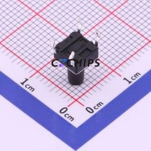 TS-1002-BR09516 Tactile Switch Through hole-4P,6x6mm Switch Single Pole Single Throw Round Button 1.6N Through Hole - Product Image 2