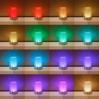 Lampe de table moderne en verre cristal à LED sans fil, rechargeable, avec télécommande, idéale pour les fêtes et restaurants - Offre Spéciale