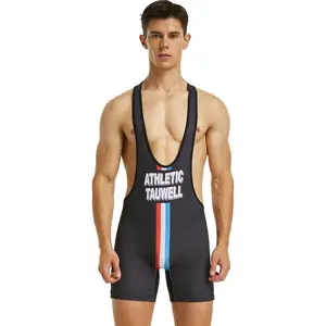 Men's vest black wrestling tank top Men's sport Fitness Swimming shark pants