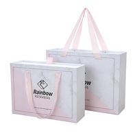 Boîte cadeau de luxe rose dégradé à tiroir coulissant, vide, en carton, pour vêtements, chaussures, chaussettes, emballage cadeau d'anniversaire