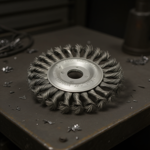 แปรงกลมขนาด 22 มม. ทำจากลวดเหล็กบิดเป็นช่อ สำหรับขัดโลหะ - Product Image 3