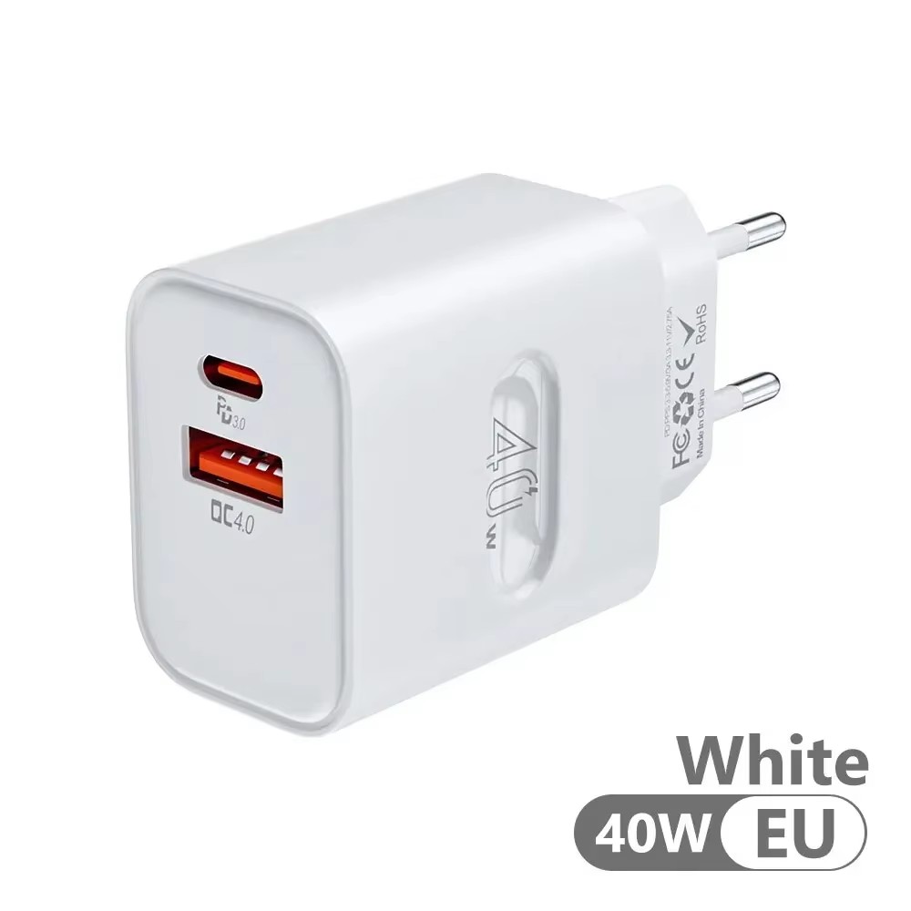 Cargador blanco para la UE