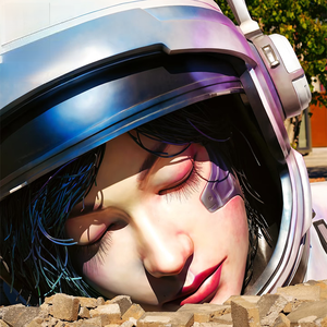 Escultura de chica astronauta estética viral: Arte de dormir hiperrealista para hoteles de lujo y espacios de redes <span class=keywords><strong>sociales</strong></span> - Product Image 2