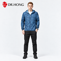 Veste coupe-vent à capuche pour homme de haute qualité, logo personnalisé sur le devant, fermeture éclair, coupe-vent d'hiver, vintage, solide, non tissé, pour l'extérieur