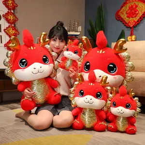 定制各种尺寸中国龙卡通吉祥物毛绒玩具儿童毛绒龙