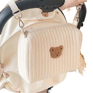 Single Mommy Bear Pattern Reiß verschluss Stickerei Geste ppte <span class=keywords><strong>Baby</strong></span> Windel Organizer Mutterschaft tasche Tragbare Reise ausflug Kinderwagen Tasche - Product Image 2