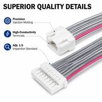 Rakitan Kabel Pita Multi Pin Kustom Kompatibel JST, Kabel Harness Abu-abu Pipih untuk Peralatan Elektronik PCB