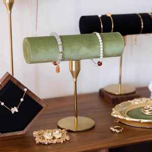 Porte-<span class=keywords><strong>bijoux</strong></span> en métal doré-Porte-bracelet et collier en velours-Présentoir de boutique <span class=keywords><strong>Pro</strong></span> - Store Counter Decor - Product Image 5