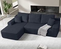 Nouveautés 2026 Tendance Chine Alibaba Faible MOQ Personnalisé Convertible Rembourré Inclinable Éponge Canapé-lit en L Gonflable Moderne