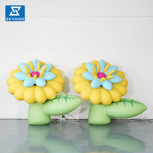 Bơm hơi khổng lồ hoa quảng cáo trang trí Vàng Inflatable hoa daisy với LED chiếu sáng cho trang trí nội thất - Product Image 2