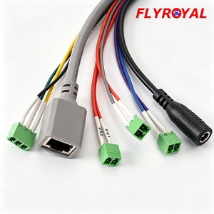 Çok Renkli Entegre RJ45 DC Takılabilir Terminal Bloğu Güvenlik IP Kamera Kablo Grubu - Product Image 1