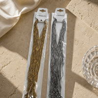Collier en acier inoxydable avec chaîne serpent - Réglable, ton or/argent, pour la création de bijoux DIY