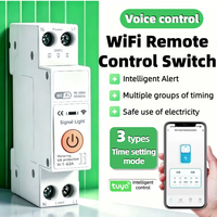Interrupteur intelligent WiFi avec contrôle à distance, disjoncteur de surveillance intelligent ON-OFF 6kA 1P 1-63A pour usage domestique, contrôle par application TUYA, disjoncteurs WiFi MCB