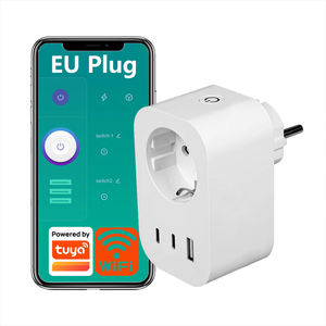 TY-EU-type-<b>C</b> Tuya WiFi Smart <b>Plug</b> 16A EU Smart Socket with 2 <b>USB</b> 1 Type <b>C</b> Phone Charger Home Appliance <b>Plug</b> <b>Adapter</b> - Product Image 1