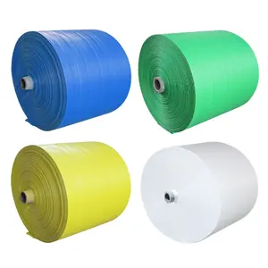 Pp Polypropylene Tubular Fabric Roll 100% PP Fabric For Jumbo Bags Coated Fabric In Roll Factory Sale