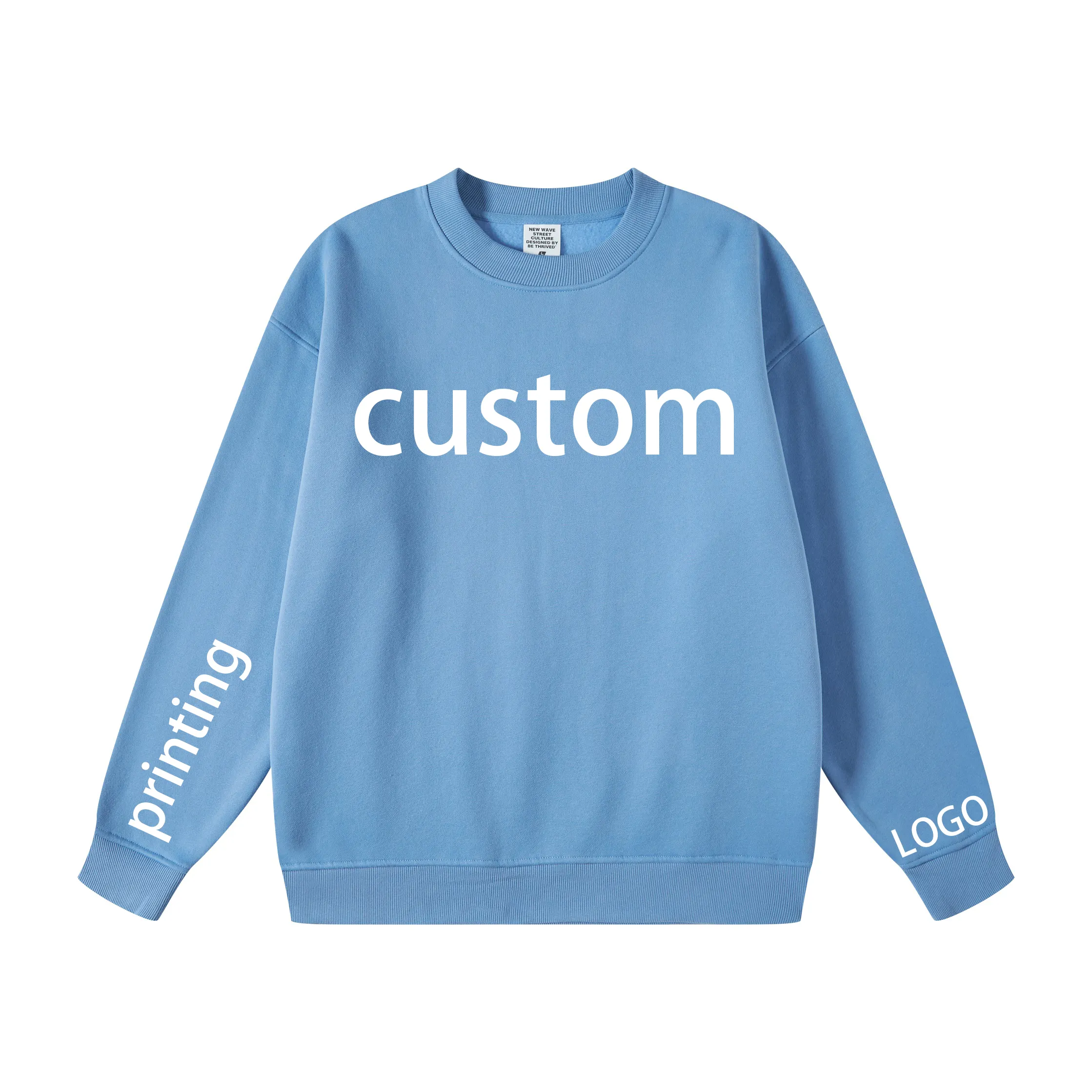 Light Luxury High Quality Sweater for Autumn and Winter New Men's and Women's Same Style Full Color Plush Custom Sweatshirt