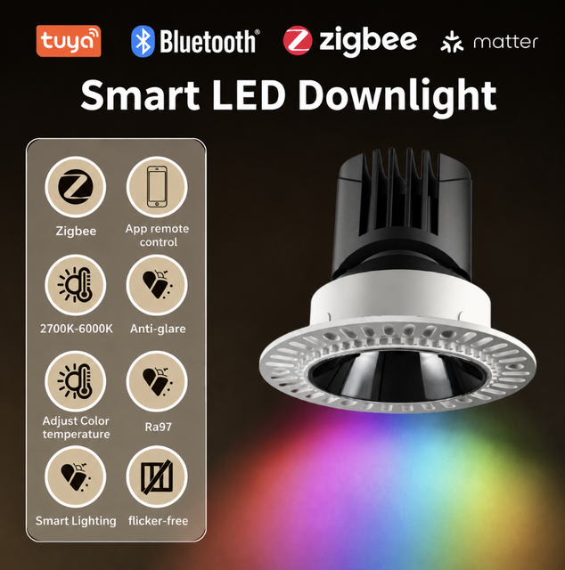 Recessed Downlight 12w for Hotel Commercial SAA CERTIFIED LED Trimless Full Spectrum Color Adjustable Living Room Bedroom