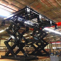 Plateforme élévatrice à ciseaux hydraulique stationnaire personnalisée, quai de chargement, table élévatrice X-Lift de 5 tonnes avec rampe d'extension et rotation
