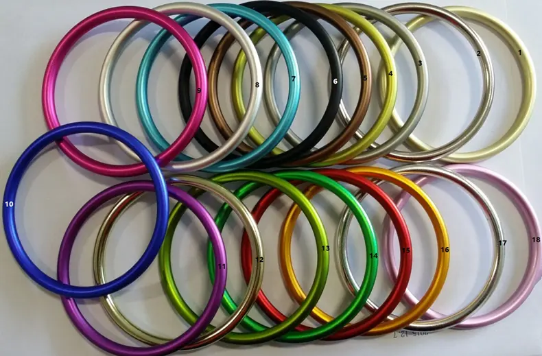 TOPIND 3 pouces 15 couleurs anneau d'élingue en aluminium anneaux d'élingue pour bébé
