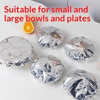Couvre-aliments en aluminium épaissi, isolant thermique, pour bols et assiettes, film alimentaire de qualité alimentaire pour la conservation des aliments, pour la cuisine, la maison et la restauration