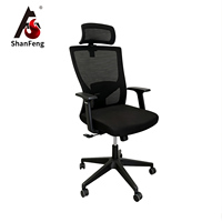 Chaise de bureau pivotante réglable, chaise d'ordinateur pivotante, chaise de bureau avec siège en maille respirante pour étudiants et personnel, avec soutien lombaire