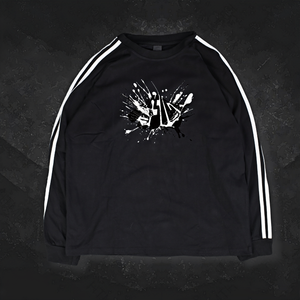 Sudadera con Capucha de Punto Sólido Personalizada con Bordado de Rayas Blancas, Sudadera con Estampado Digital para Hombre de Alta Calidad - Product Image 2