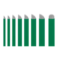 Aiguille verte de Microblading de Hadiyah Lame de sourcil aiguille de lame de Microblading de microlames