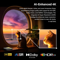2026 S905X5M Android 14 TV Box 4K Ultra HD Pemutar Media Streaming HD 2.1 1000M LAN Pemutar Media