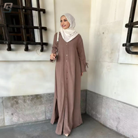 Abaya NIDA sur mesure OEM, robe musulmane modeste, style Dubaï, vintage turc, abaya islamique à manches longues pour un usage quotidien