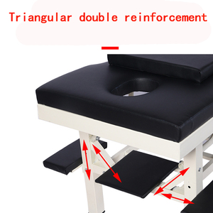 Nouveau design <span class=keywords><strong>de</strong></span> lit <span class=keywords><strong>de</strong></span> <span class=keywords><strong>massage</strong></span> solide à six pieds en cuir PU <span class=keywords><strong>de</strong></span> haute qualité pour salon <span class=keywords><strong>de</strong></span> beauté moderne avec ouverture faciale - Product Image 5