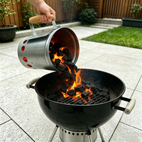 Allume-charbon de barbecue tout-en-un à cheminée, directement de l'usine