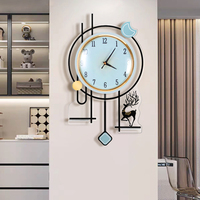 Horloge murale décorative en acrylique au design moderne avec couvercle de protection en verre, horloge numérique silencieuse, décoration pour salon, salle à manger, maison
