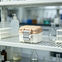 Transparente, umweltfreundliche PETG 3ml 4-Fach Fläschchenhalter-Box mit OEM stoßfestem Schaumstoffeinsatz für gefriergetrocknete Pulver-Bio-Proben – Großpackung