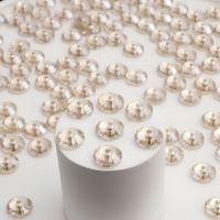 Perles de strass souples en résine époxy de soie de 5 mm à dos plat avec trou central à coudre pour la fabrication de bracelets ajustables et la fourniture de composants de bijoux