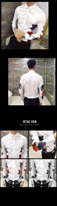 30% off Black Flower Hip Hop Print <strong>Shirt</strong> Slim Fit Party Club <strong>Flame</strong> Men Camisa Homem Male Long Sleeve <strong>Shirt</strong> Oversize 4XL E1540 - Product Image 3