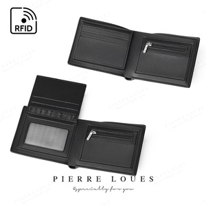 Pierre Loues <b>Men's</b> <b>RFID</b> <b>Wallet</b> Black Solid Color Multiple Card Slots Coin Purse Everyday Use Spring 2024 - Product Image 2