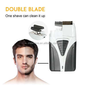 Set de Afeitadora Eléctrica Dorada Recargable por USB Inalámbrica y Portátil con Doble Cuchilla, Base de Carga, Resistente al Agua para Rostro y Cuerpo - Product Image 2