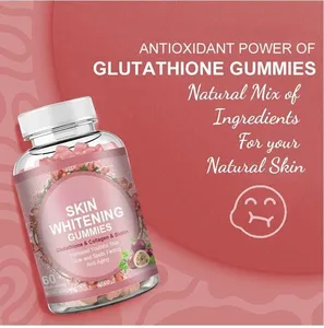 Pemutih kulit gummies l-glutathione soft candy Gummies sehat suplemen makanan kolagen Skin glow fudge