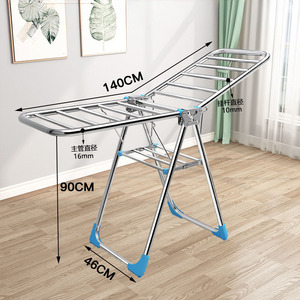 Séchoir à linge multifonctionnel télescopique pliable pour balcon, type sur pied, pour chambre à coucher et usage domestique - Product Image 6