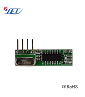 Serie de modulador receptor regenerativo YET205B 5V RF para controlador de abridor de puerta de interruptor de garaje inteligente
