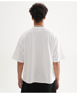 HEYT018 T-shirt Streetwear in Cotone 100% 300gsm, Vestibilità Ampia con Spalle Cadenti, <span class=keywords><strong>Logo</strong></span> Ricamato, MOQ 1pz - Product Image 3
