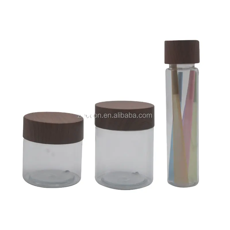 10oz 300ml diameter 92mm high 69mm clear food grade plastic jars for candy plastic cream jars with lids