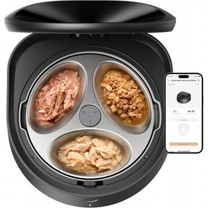 Smart Wet <b>Food</b> Feeder <b>Pet</b> Bowl Automatic Feeding Dish Multi Meal Tray App Control for Cats and Dogs - Product Image 1
