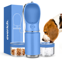 Bouteille d'eau pour chien en acier inoxydable anti-fuite 2 en 1 14oz 18oz 22oz avec distributeur d'eau pour animaux de compagnie pour la marche