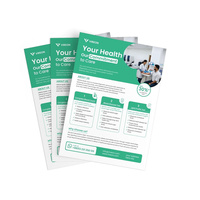 Dépliants, prospectus et brochures personnalisés en papier d'art avec gaufrage, impression offset, pelliculage brillant/mat, logo personnalisé