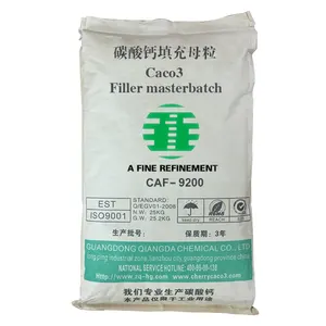 Caco3 mélange maître de remplissage blanc superbe de carbonate de calcium granulés pour le moulage