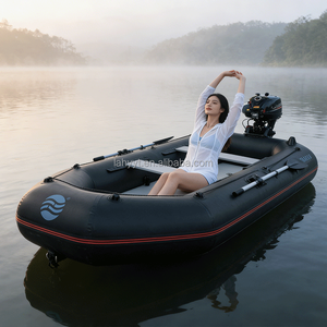 <span class=keywords><strong>Bateau</strong></span> de pêche gonflable en PVC Hailebao, <span class=keywords><strong>moteur</strong></span> électrique/à essence 4HP, capacité de 5 personnes, pour la dérive, le surf, les lacs et les rivières - Product Image 1