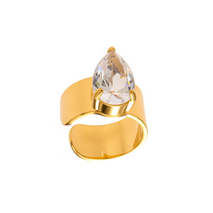 Pendientes de clip con circonita en forma de lágrima, resistentes al agua, antideslustre, de acero inoxidable, para mujer. - Product Image 6