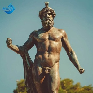 Reproducción de <span class=keywords><strong>Escultura</strong></span> <span class=keywords><strong>Griega</strong></span> de Fábrica, <span class=keywords><strong>Escultura</strong></span> Metálica Artesanal, Estatua de Bronce de <span class=keywords><strong>Zeus</strong></span> o Poseidón - Product Image 4