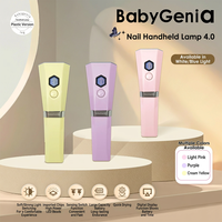 Lampu Pengering Kuku Genggam BabyGenia 4.0 Tanpa Kabel UV/LED 6.7W 3400mAh Baterai Pengisian Cepat Sensor Mode Getaran Daya Tinggi/Rendah